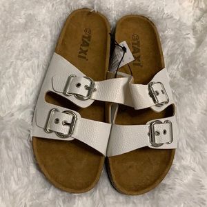 White sandals